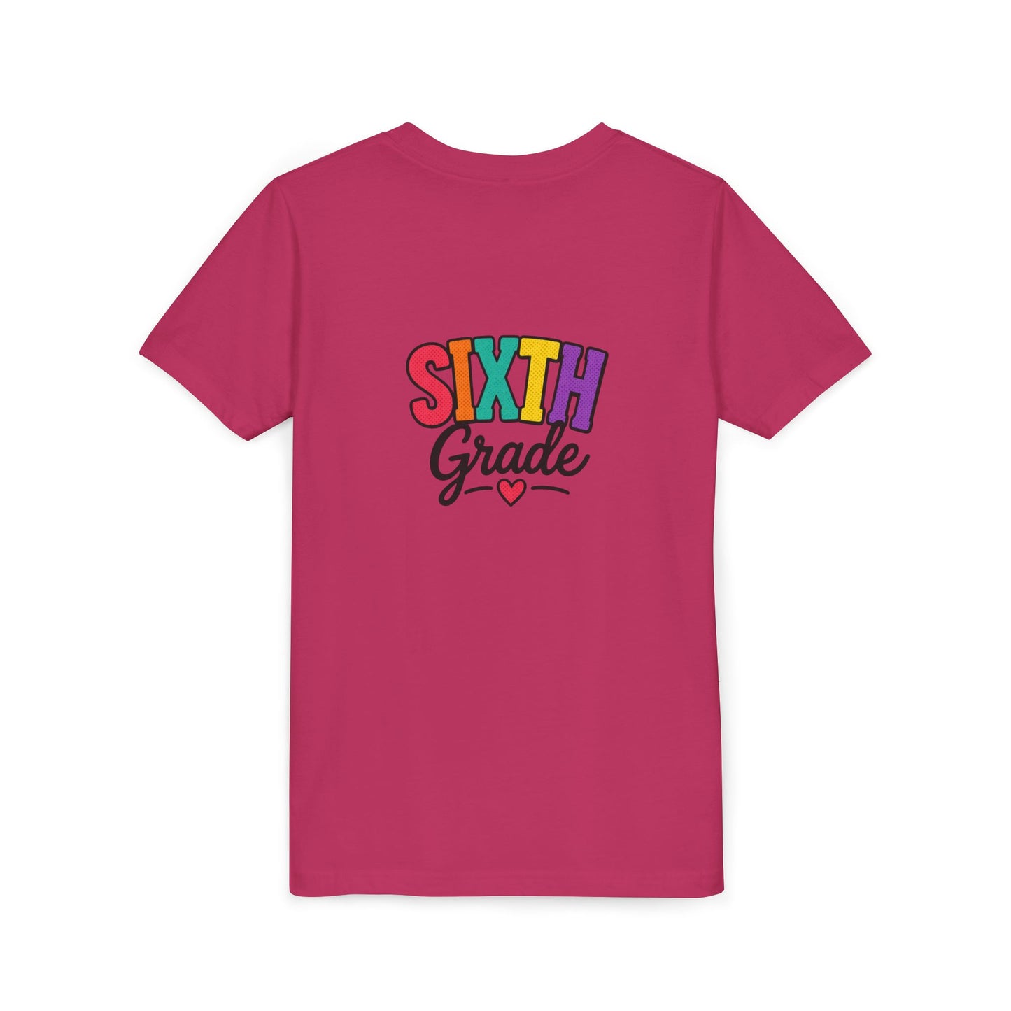 Sixth Grade Youth Tee – Colorful Back to School Shirt