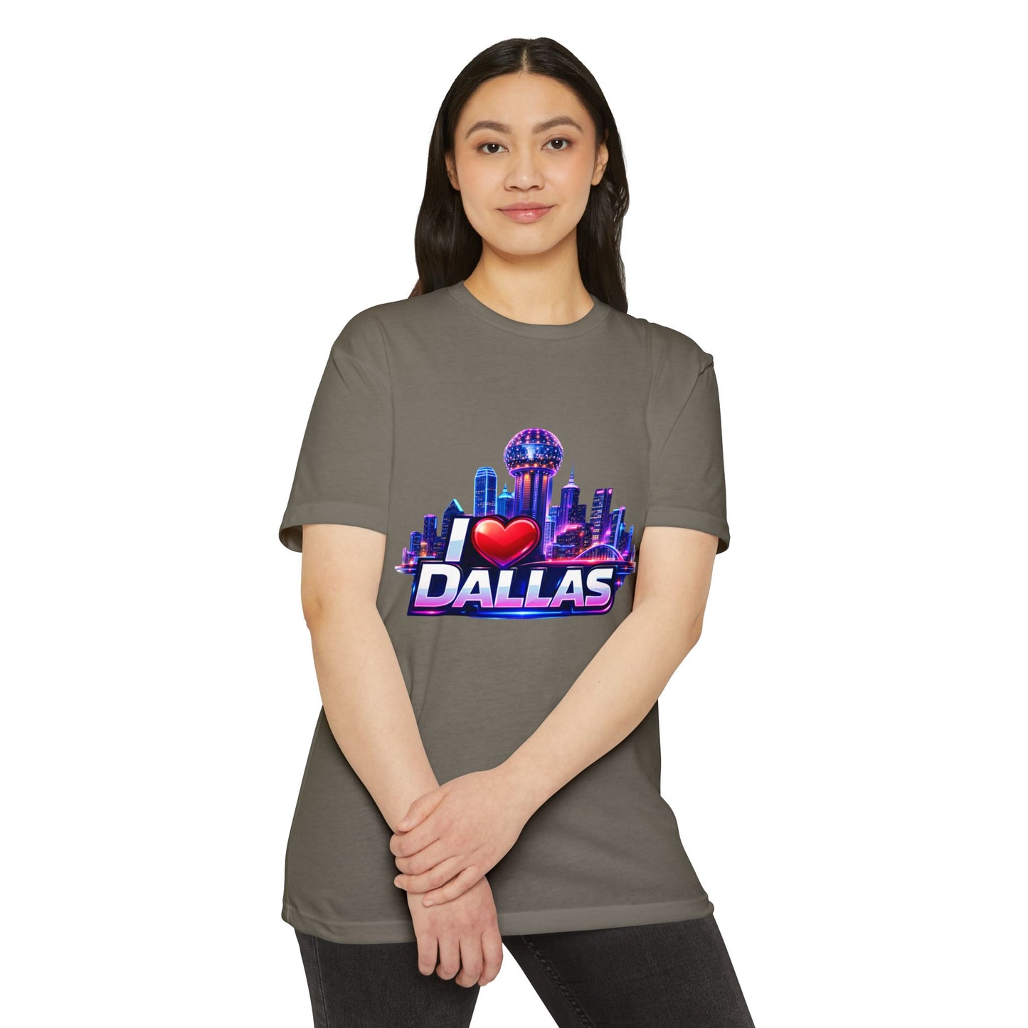 I Love Dallas T-Shirt — Retro Neon City Skyline Tee