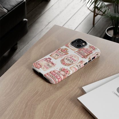 Faith Phone Case — 'Jesus Saves' Floral Christian Scripture iPhone Case