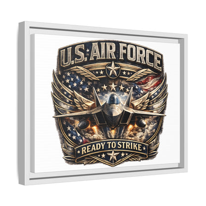 U.S. Air Force Framed Canvas Print – "Ready to Strike" Military Wall Art