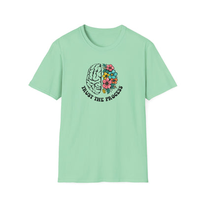Trust the Process Brain & Flowers T-Shirt
