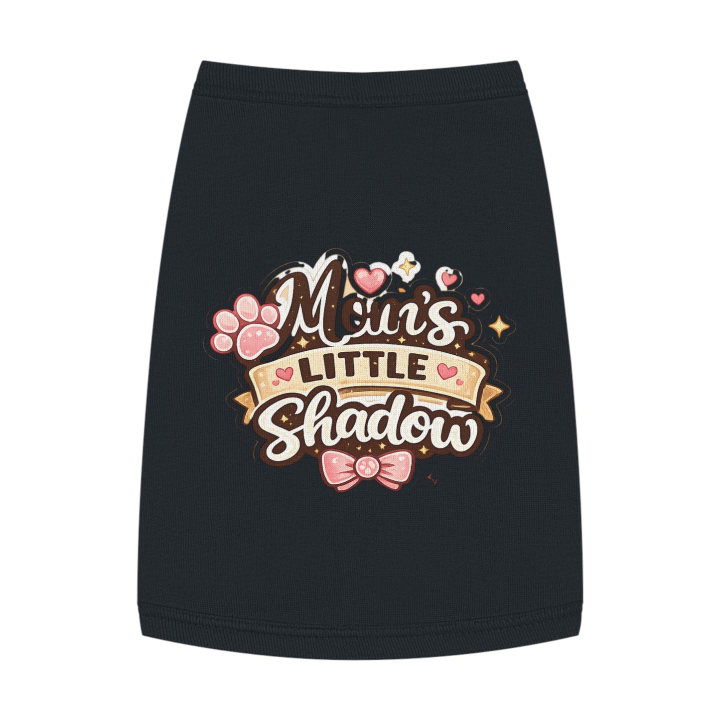 Pet Tank Top — "Mom's Little Shadow" Cute Paw Print Dog Tank