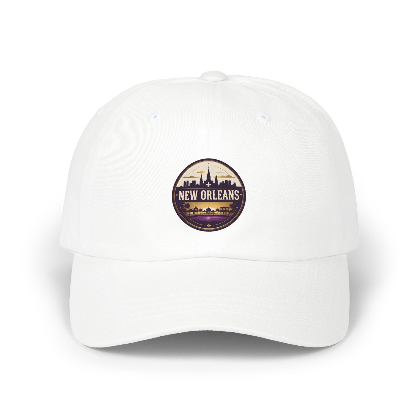 New Orleans Vintage Patch Dad Cap — Retro Crescent City Embroidered Hat