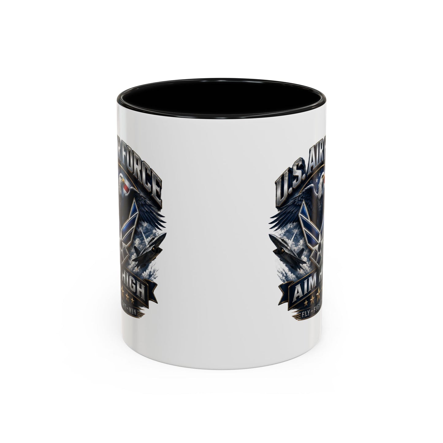 U.S. Air Force Accent Coffee Mug — Aim High Eagle Design (11/15 oz)