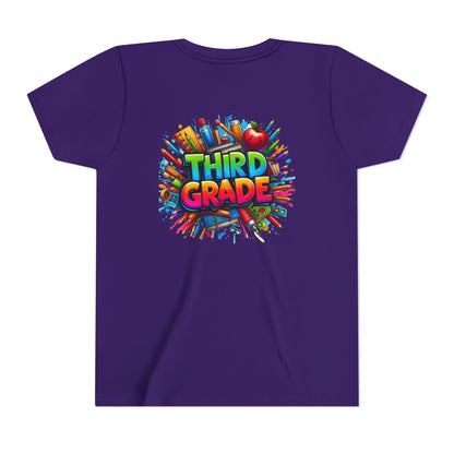 Third Grade Kids' T-Shirt – Colorful School Supplies Back-to-School Tee