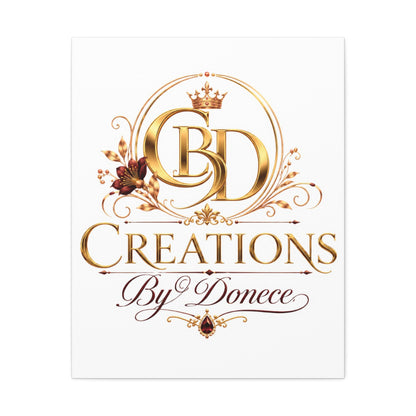 Canvas Wall Art – 'CBD Creations By Donece' Gold Logo Stretched Canvas