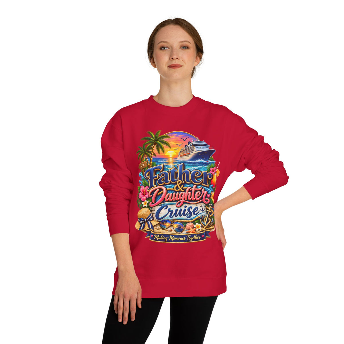 Father & Daughter Cruise Sweatshirt — Tropical Cruise Vacation Pullover