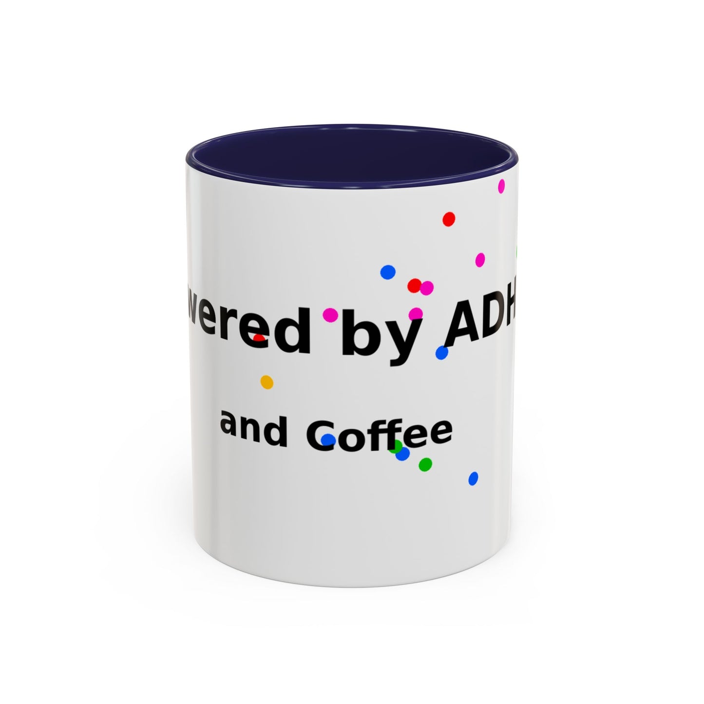 ADHD and Coffee Accent Mug — Funny Neurodivergent Travel Coffee Cup