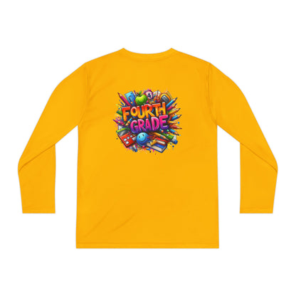 Fourth Grade Long Sleeve Tee — Colorful School Kids Shirt