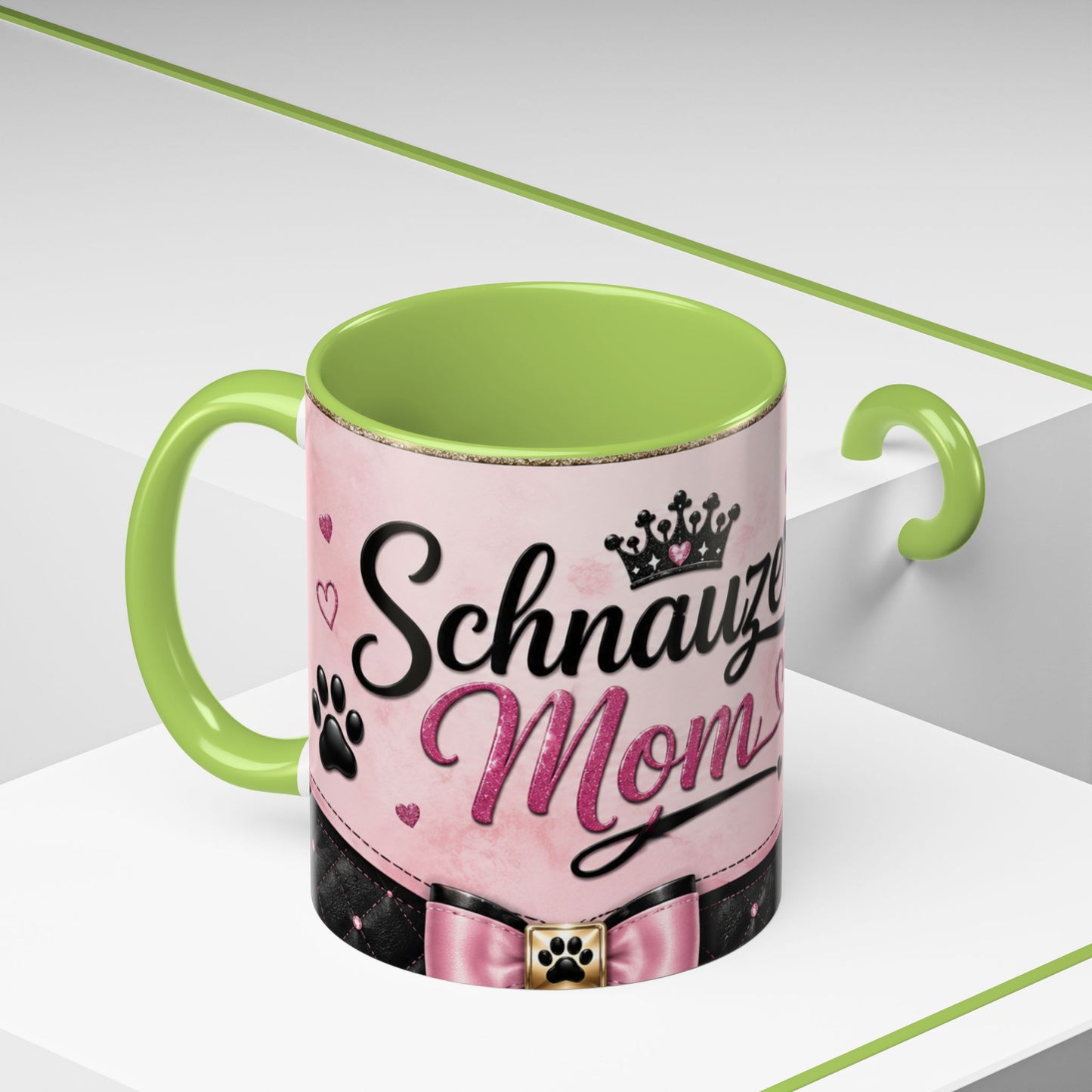 Schnauzer Coffee Mug — "Messy Beard, Big Heart" Accent Mug (11/15oz)