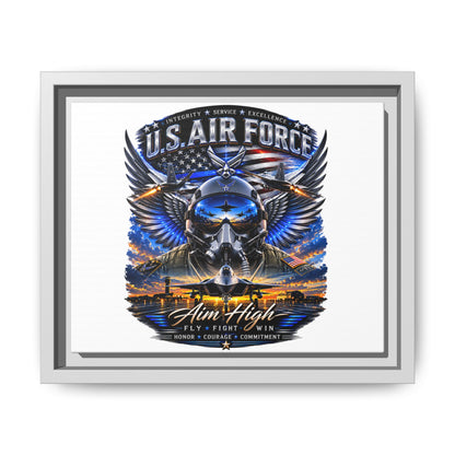 U.S. Air Force 'Aim High' Framed Canvas Print