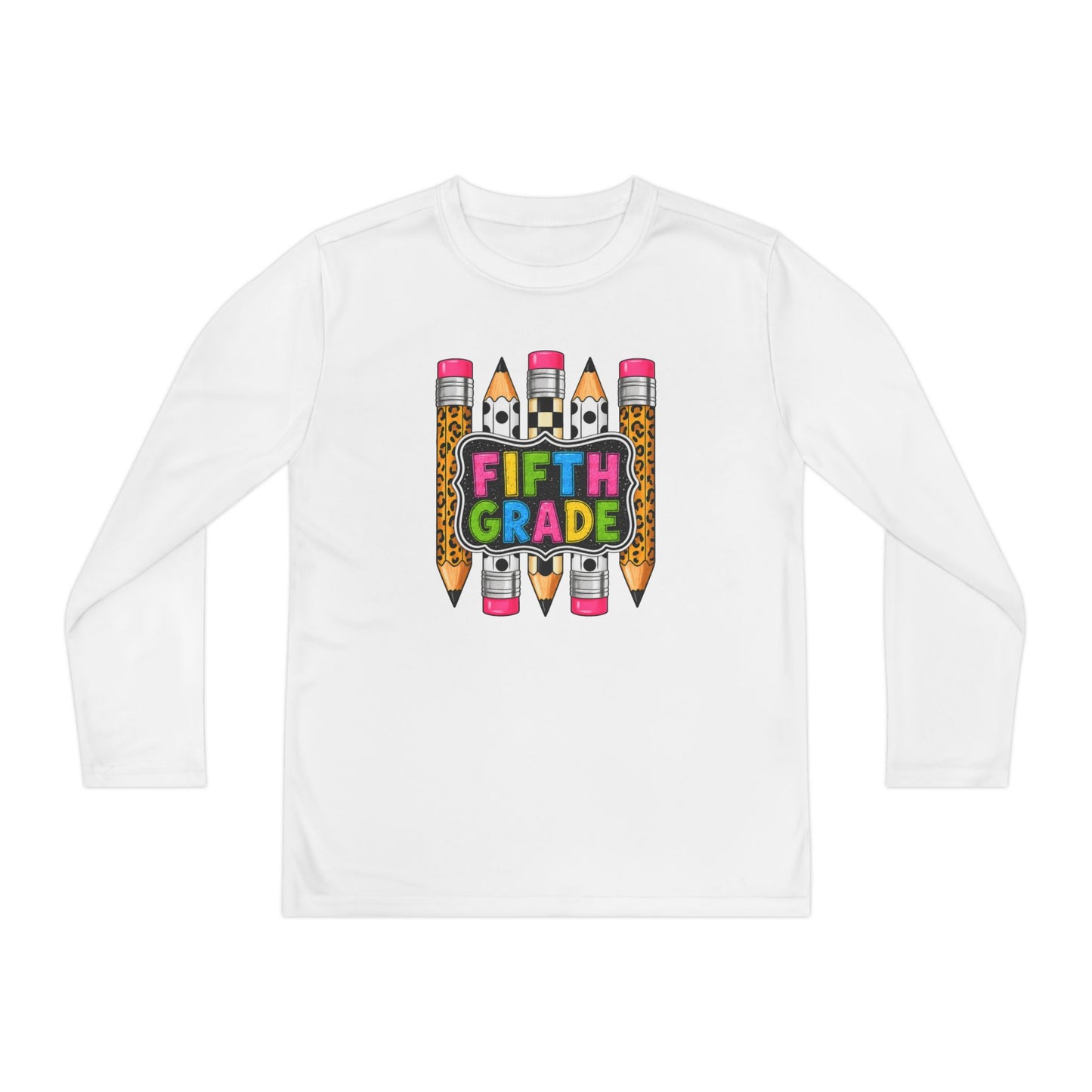 Fifth Grade Pencil Graphic Youth Long Sleeve Tee