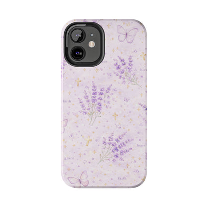 Faith Grace Blessed Phone Case | Christian Floral iPhone Case