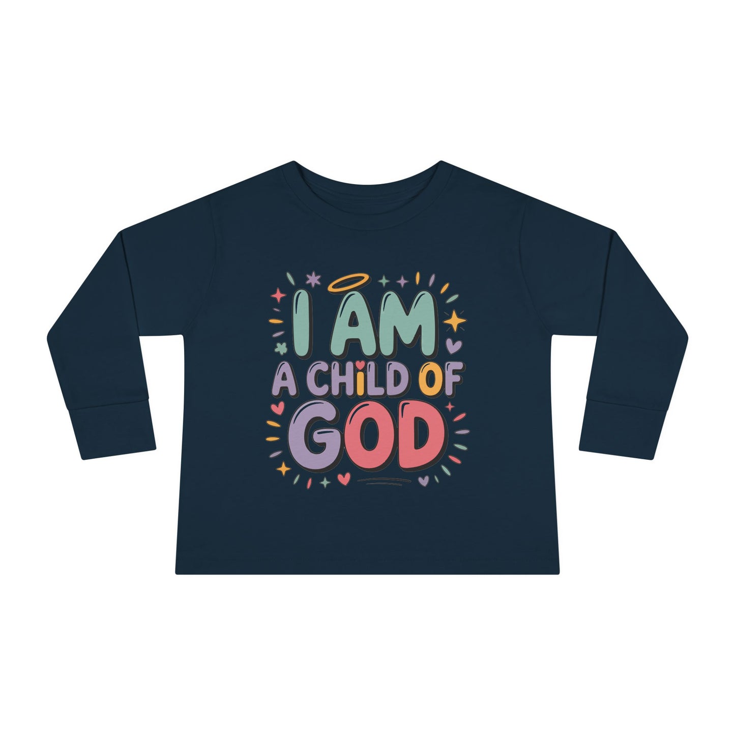 I Am a Child of God Toddler Long Sleeve Tee — Cute Christian Kids Shirt