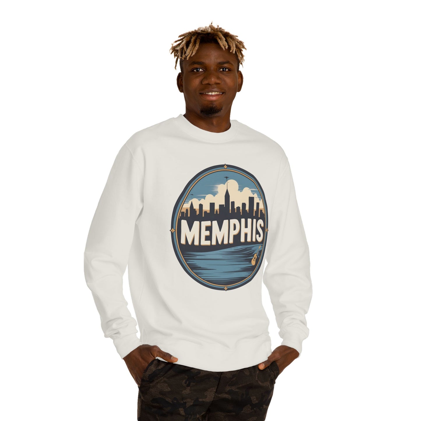 Memphis Skyline Crewneck Sweatshirt — Retro Cityscape Pullover