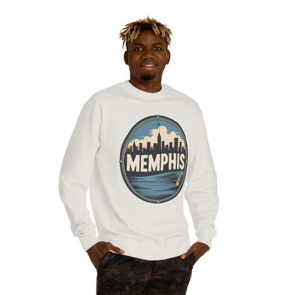 Memphis Skyline Crewneck Sweatshirt — Retro Cityscape Pullover