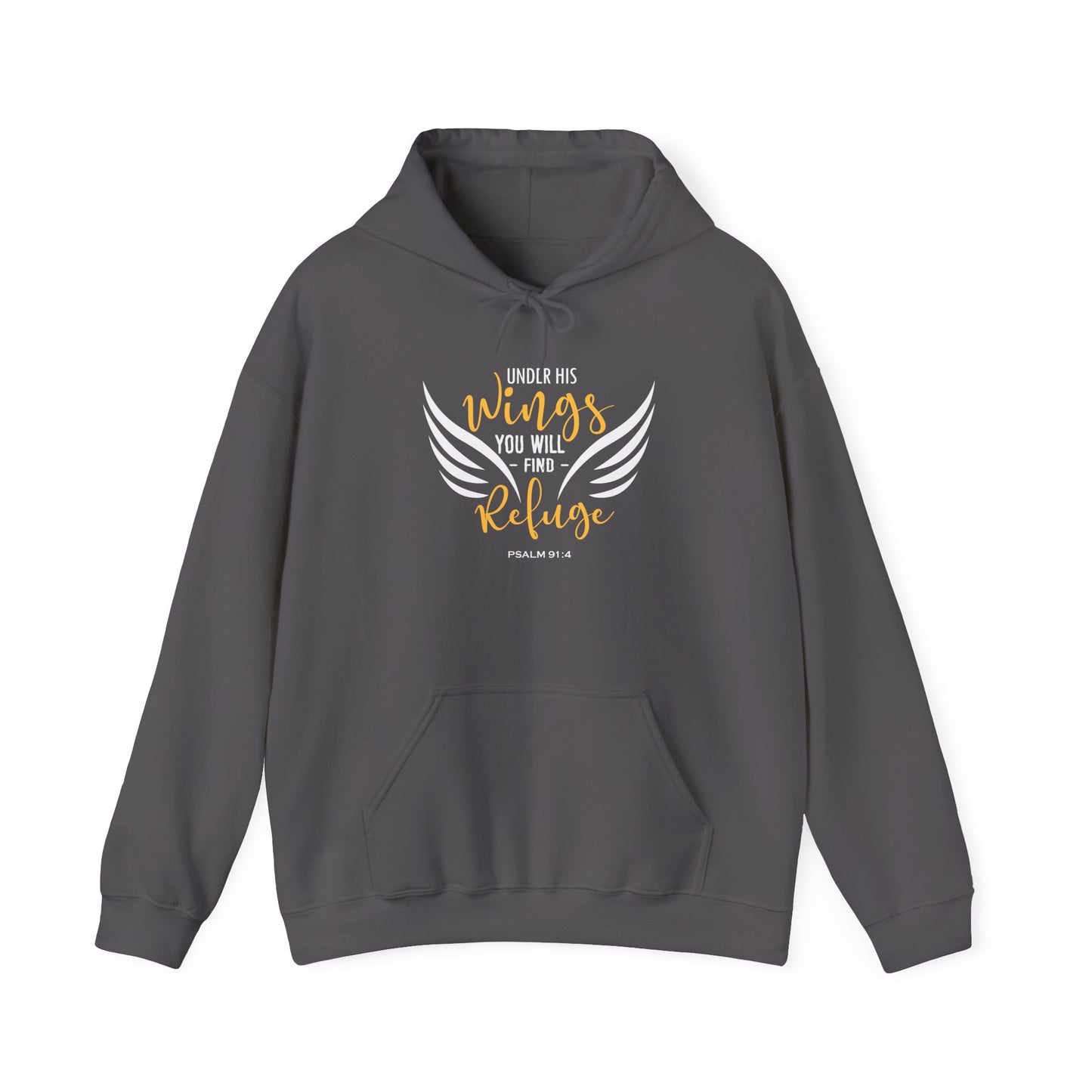 Under His Wings You Will -find Refuge Psalm 91:4 Hoodie