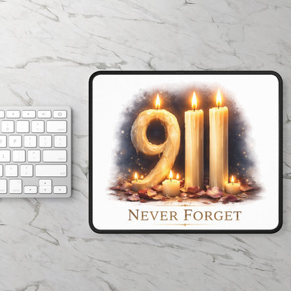 Mouse Pad — 9/11 Never Forget Candle Memorial Desk Mat