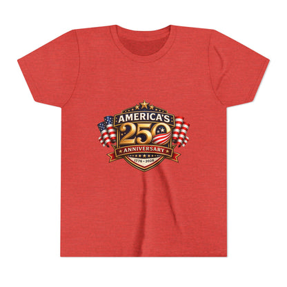 America's 250th Anniversary Youth Tee - Patriotic 1776–2026 Celebration Shirt