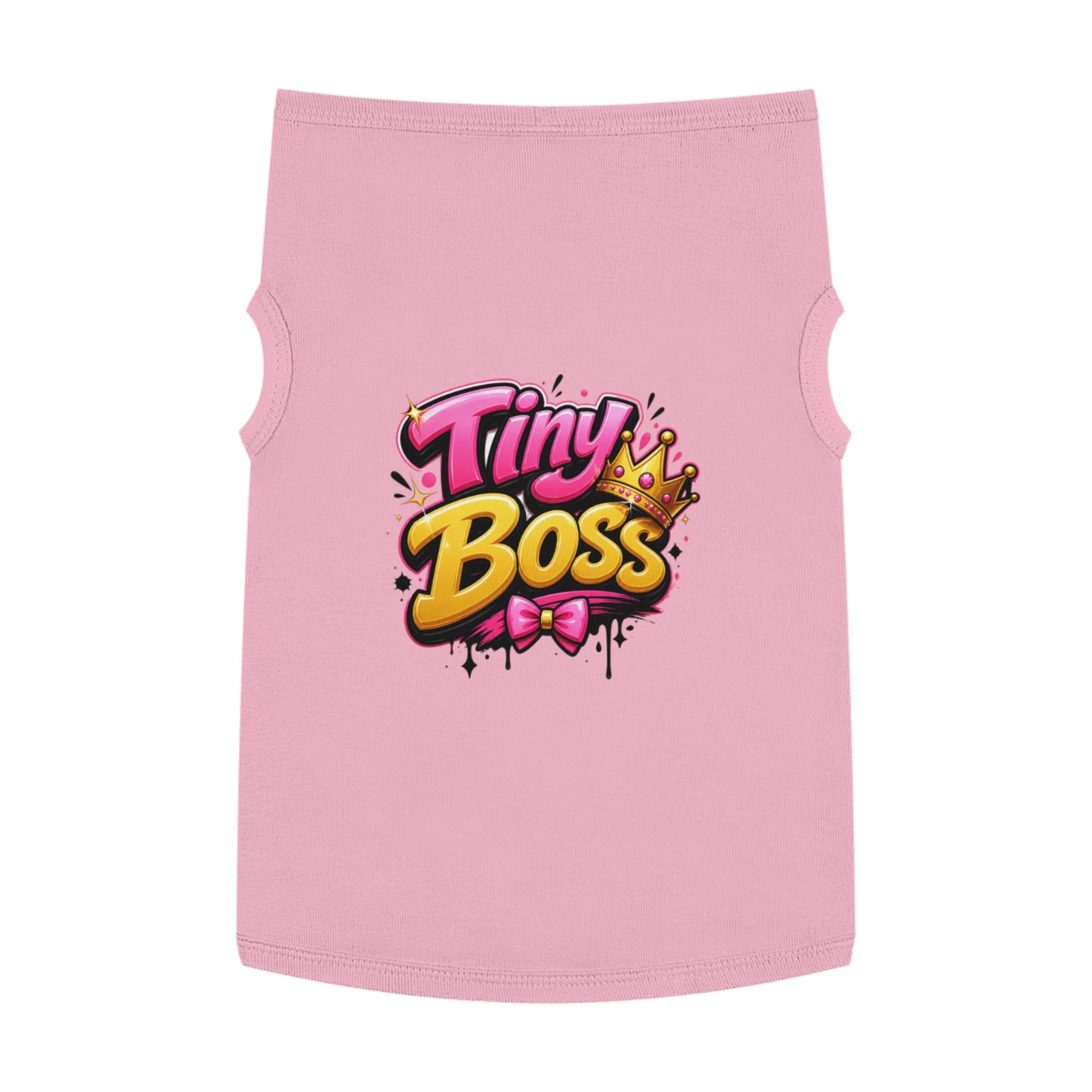 Tiny Boss Pet Tank Top — Cute Crown Dog Cat Tee
