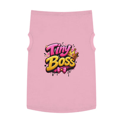 Tiny Boss Pet Tank Top — Cute Crown Dog Cat Tee