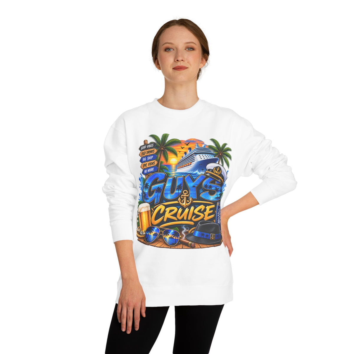Guys Cruise Sweatshirt — Men’s Vacation Cruise Crewneck
