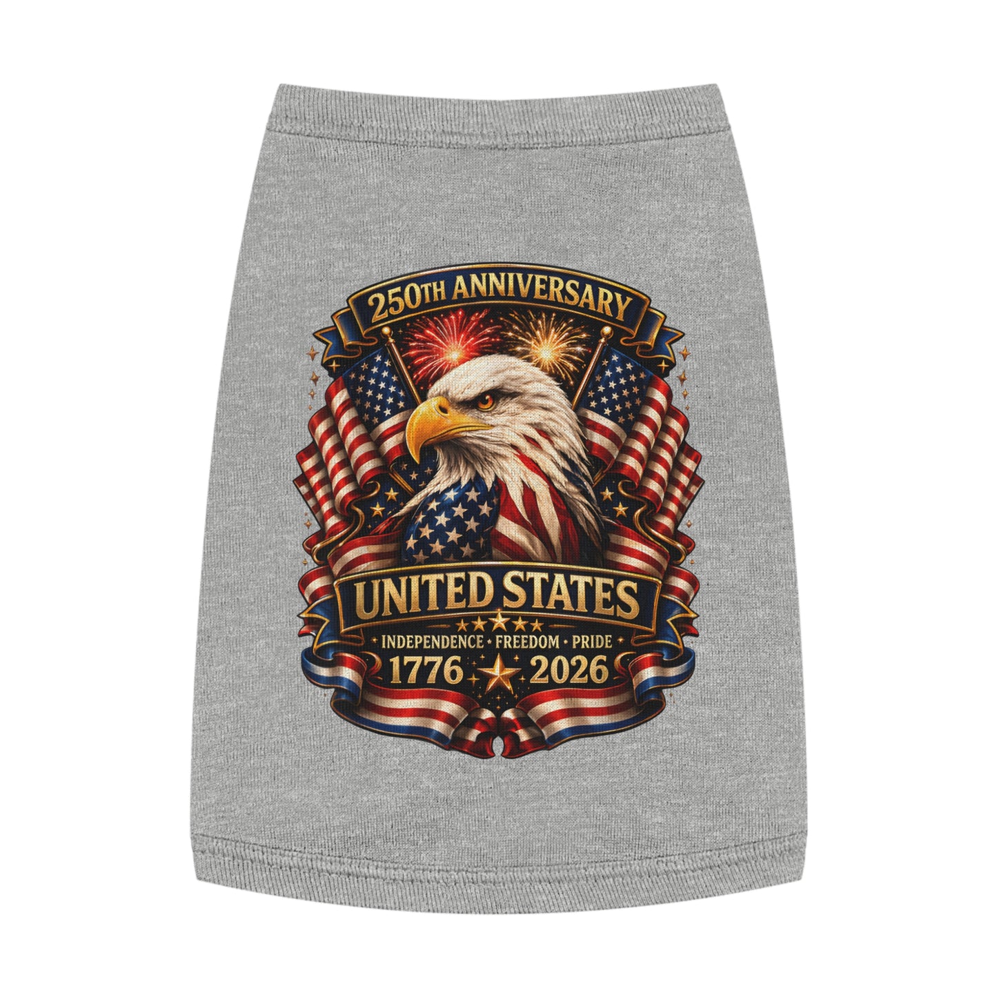 Patriotic Pet Tank — 250th United States Anniversary Eagle (1776–2026)