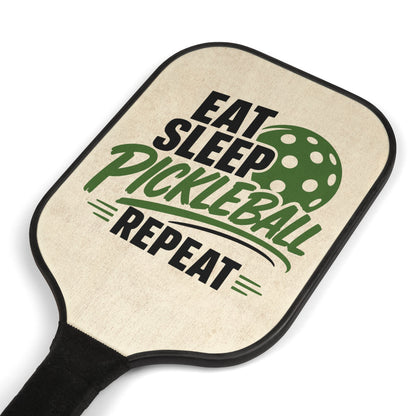 Pickleball Paddle Set — "Eat Sleep Pickleball Repeat" Paddle & Balls Kit