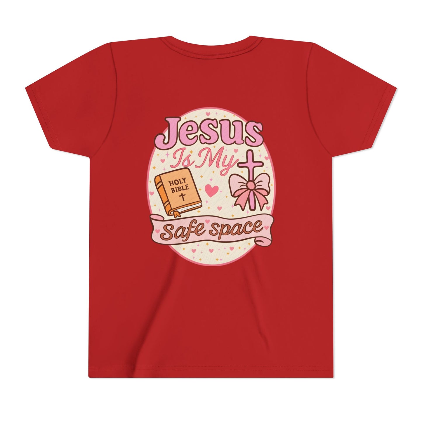 Youth Tee — "Jesus Is My Safe Space" Christian Kids T-Shirt