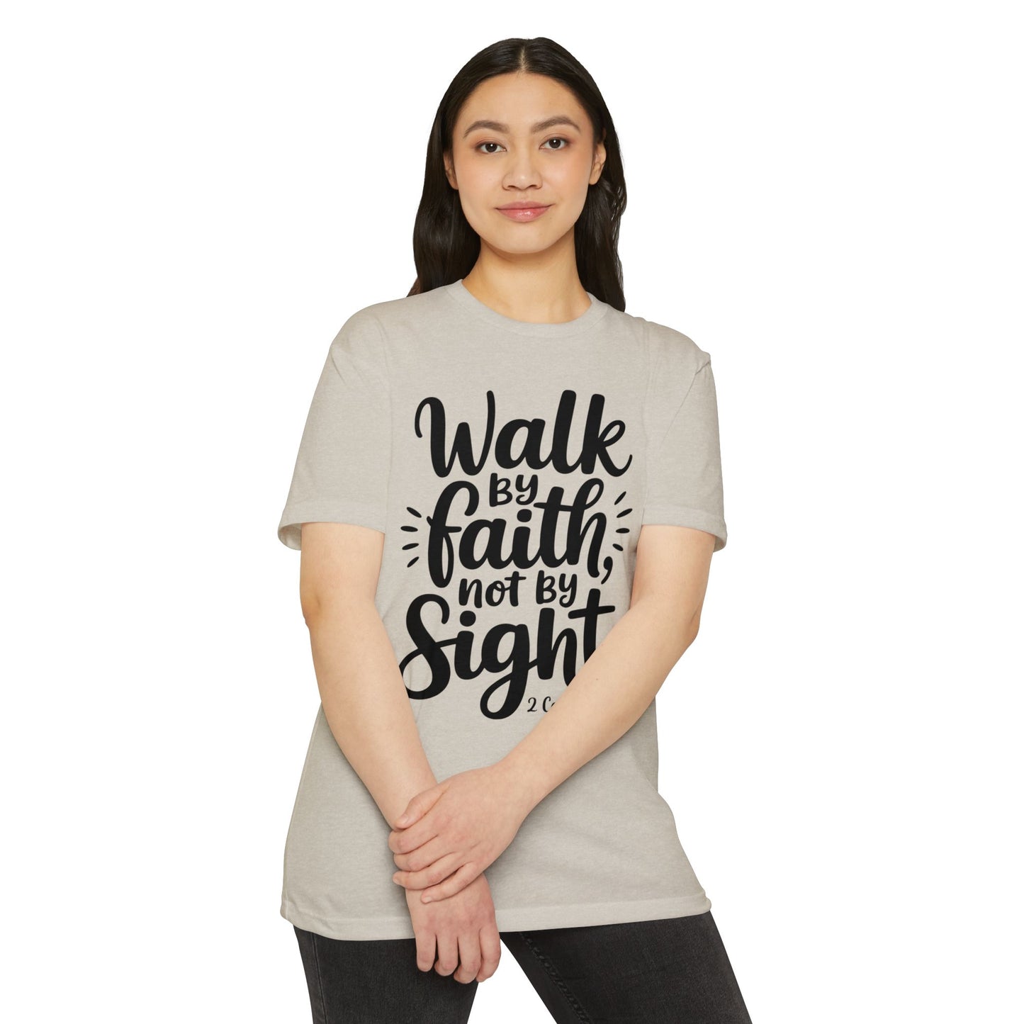 Walk By Faith T-Shirt – Christian Scripture Tee (2 Corinthians 5:7)