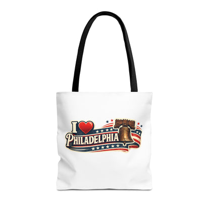 I  Philadelphia Liberty Bell Tote Bag — American Flag City Souvenir