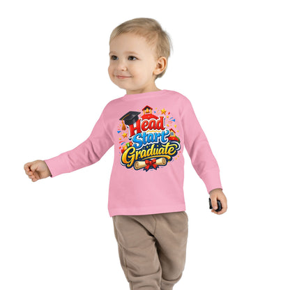 Toddler Long Sleeve Tee - "Head Start Graduate" Preschool Graduation Shirt