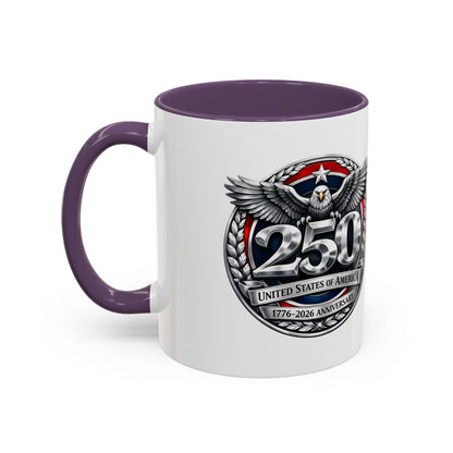 250th USA Bicentennial Eagle Coffee Mug — 1776–2026 Anniversary Accent Mug