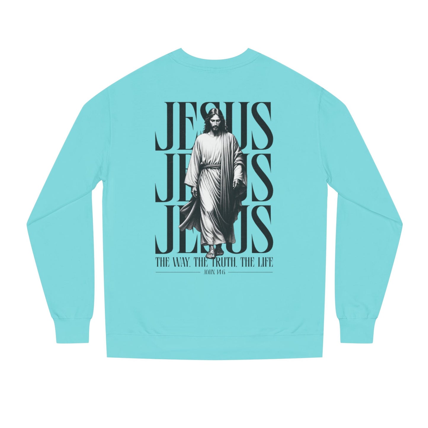Jesus Graphic Sweatshirt — 'The Way The Truth The Life' Christian Crewneck