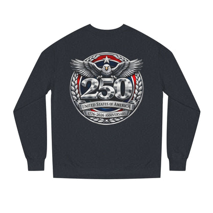 250th USA Anniversary Sweatshirt — Eagle Emblem 1776–2026 Commemorative Crewneck
