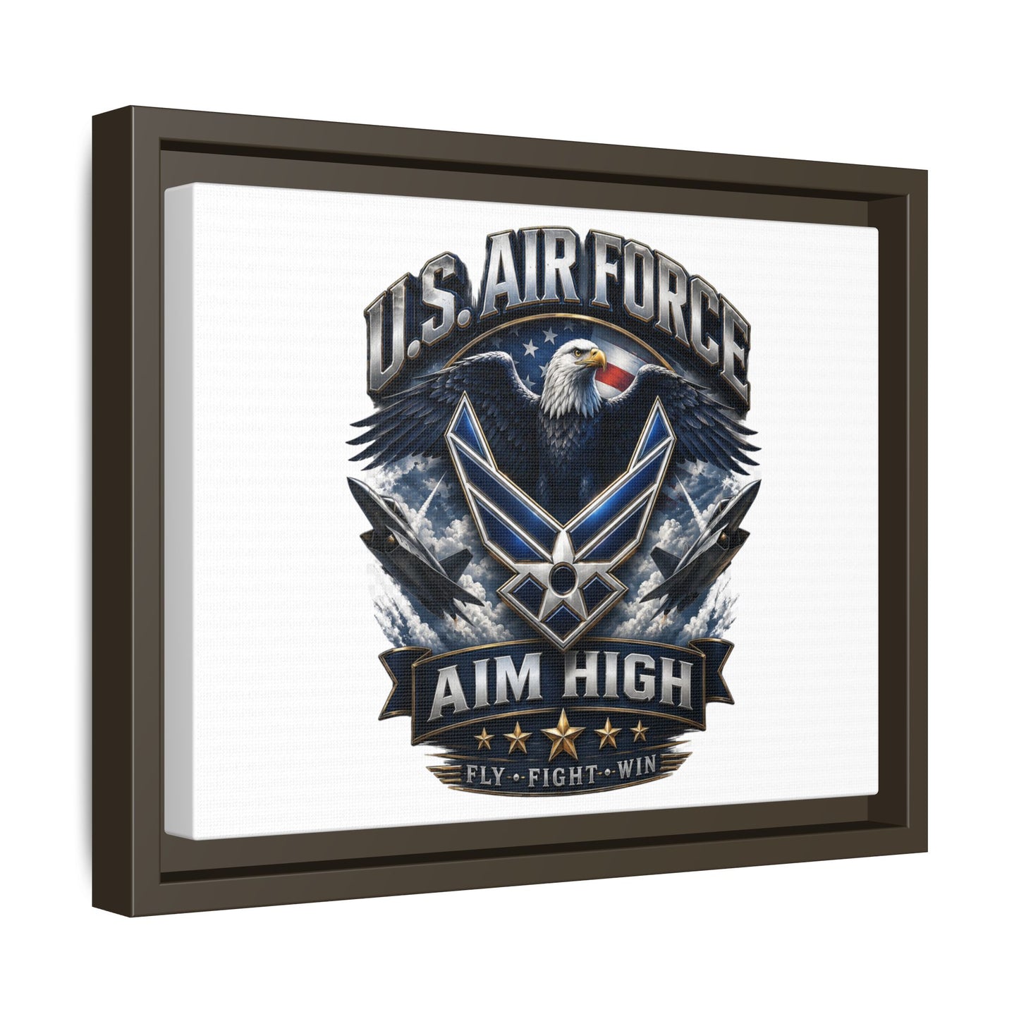 U.S. Air Force 'Aim High' Framed Matte Canvas Wall Art
