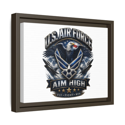 U.S. Air Force 'Aim High' Framed Matte Canvas Wall Art