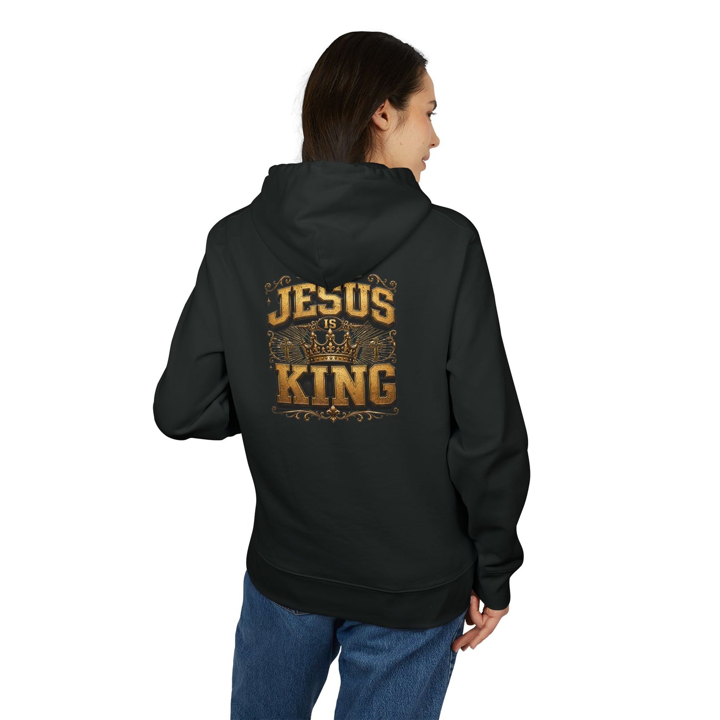 Jesus Is King Hoodie — Christian Faith Graphic Pullover for Worship & Gifts