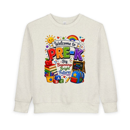 Welcome to Pre-K Toddler Sweatshirt — Big Beginnings Bright Futures