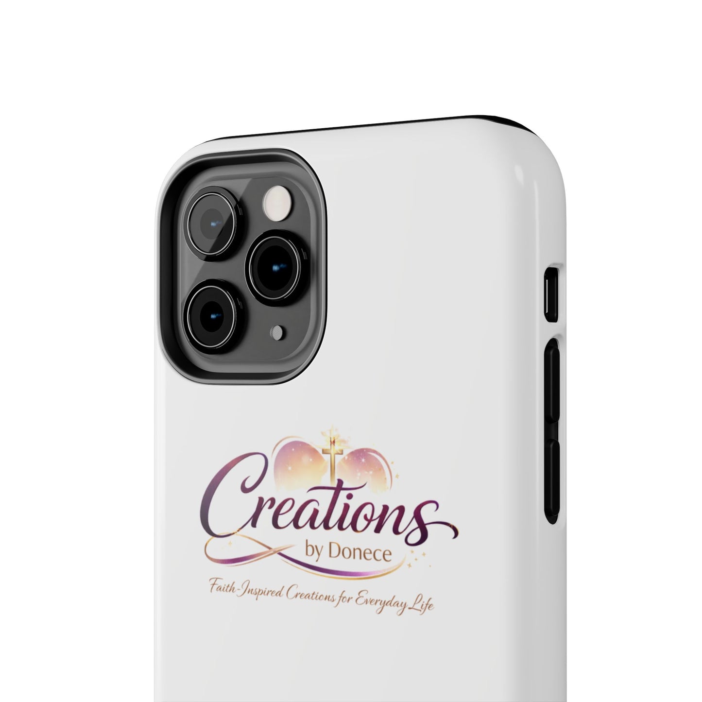 Creations by Donece Soft-Touch Tough Phone Case — Faith-Inspired Logo Protective Cover