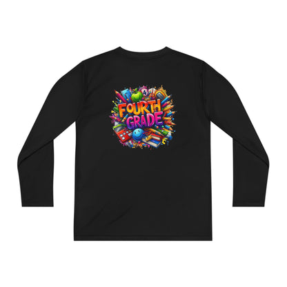 Fourth Grade Long Sleeve Tee — Colorful School Kids Shirt