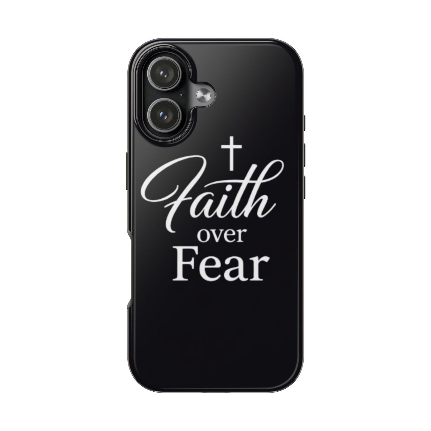 Faith Over Fear Tough Phone Case — Inspirational Christian Cross Phone Cover