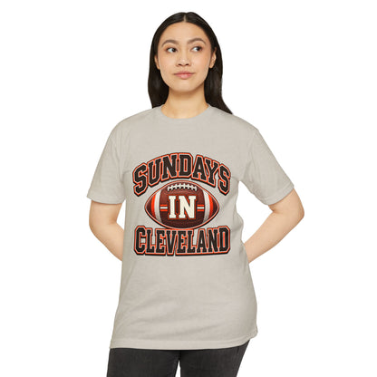 Sundays in Cleveland Football T-Shirt