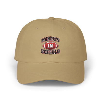 Dad Cap — "Mondays in Buffalo" Vintage Football Logo Hat