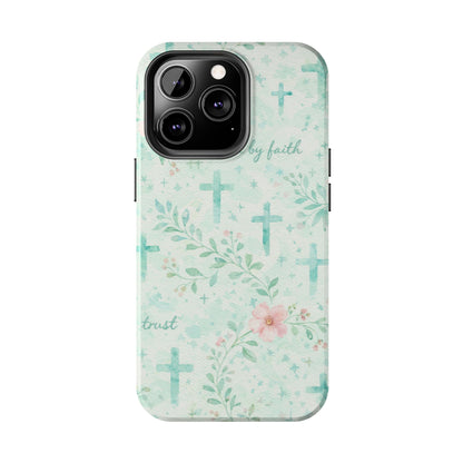 Walk By Faith Phone Case | Christian floral iPhone Case