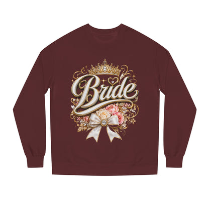 Bride Sweatshirt — Floral Crown Bridal Crewneck for Bachelorette & Wedding