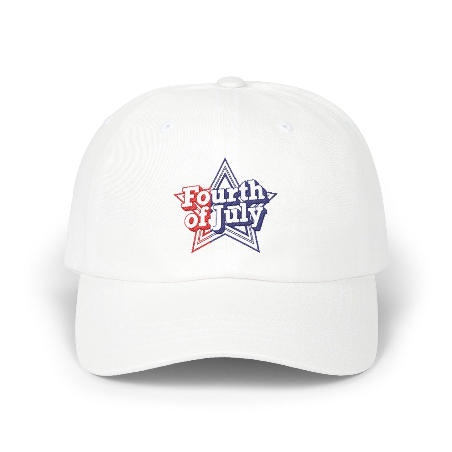 Fourth of July Star Dad Cap - Patriotic Embroidered Baseball Hat
