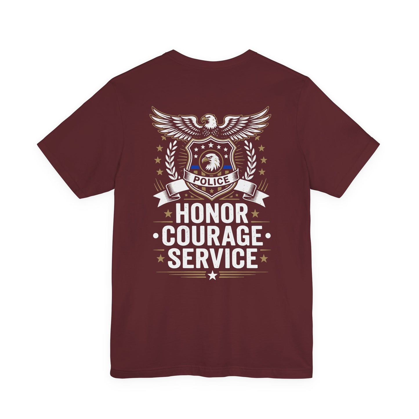 Police Honor Courage Service T-Shirt — Law Enforcement Tribute Tee
