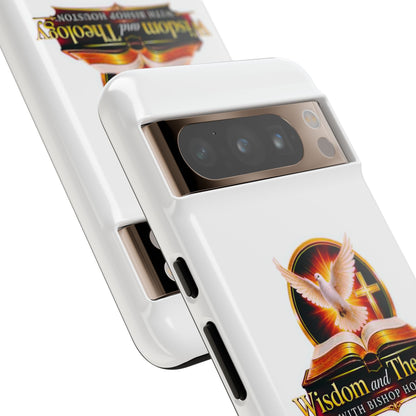 Wisdom and Theology Phone Case — Christian Dove & Cross Protective Tough Case