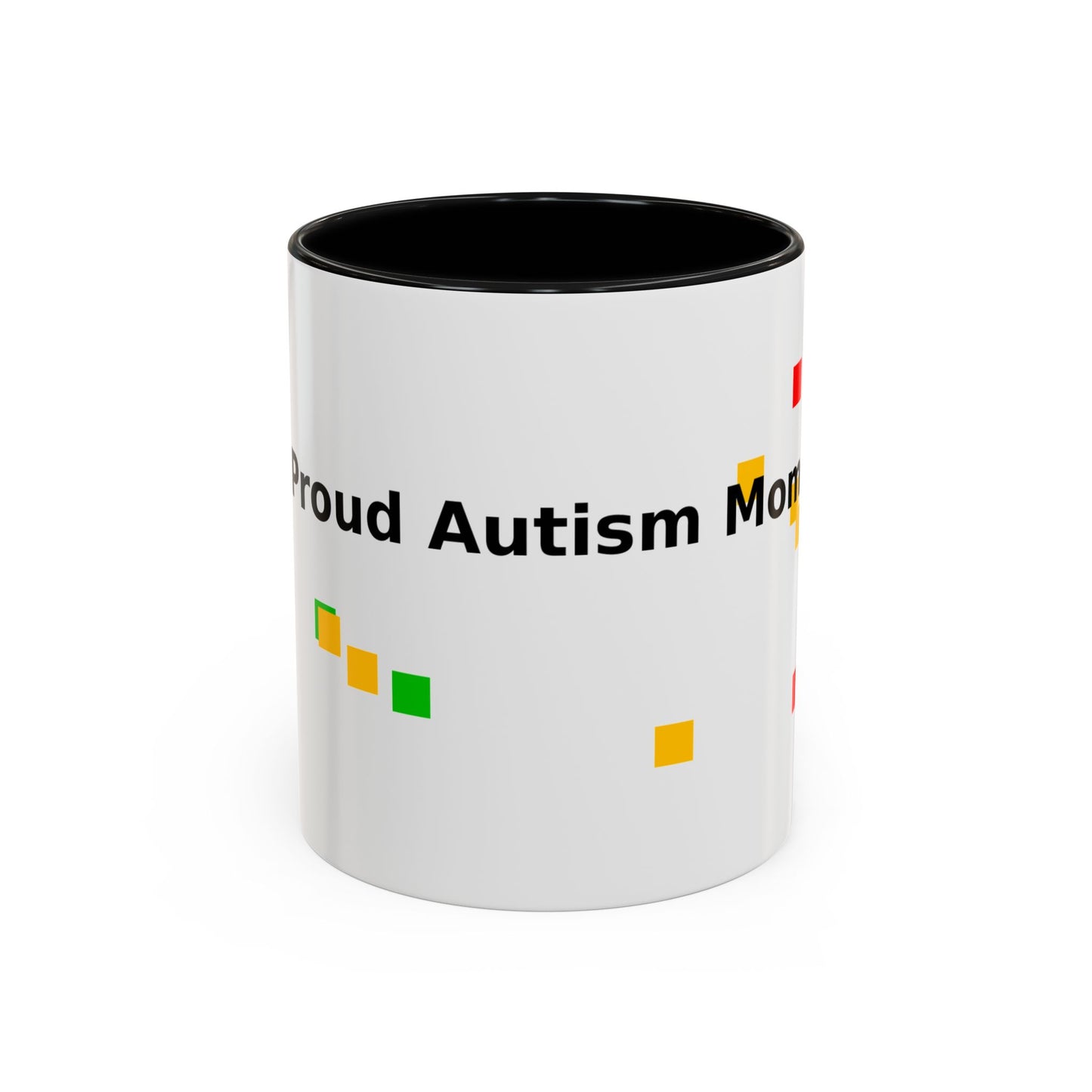 Autism Proud Mom Accent Coffee Mug – 11/15oz Color Accent
